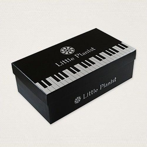 Little Pianist ブラック フラットピアノ練習用シューズ 23cm 練習用 数量限定 ヒール高2cm（ストレッチ生地）（22.5～26.0cm