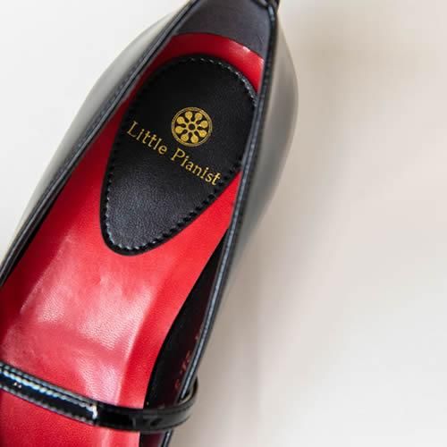 本番用 ローヒール ヒール高2cm（ブラック・エナメル）（22.5～26.0cm