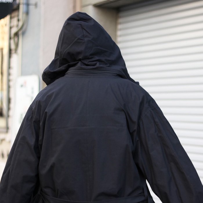stein/ OVERSIZED LAYERED HOODED COAT 