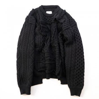 <img class='new_mark_img1' src='https://img.shop-pro.jp/img/new/icons14.gif' style='border:none;display:inline;margin:0px;padding:0px;width:auto;' />stein/  OVERSIZED INTERLACED CABLE KNIT LS 