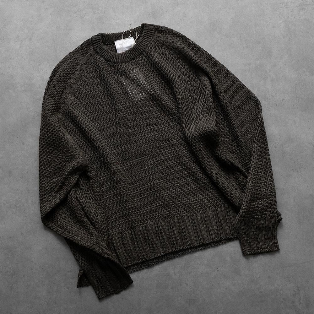 ancellm 23SS MESH KNIT CHARCOAL-