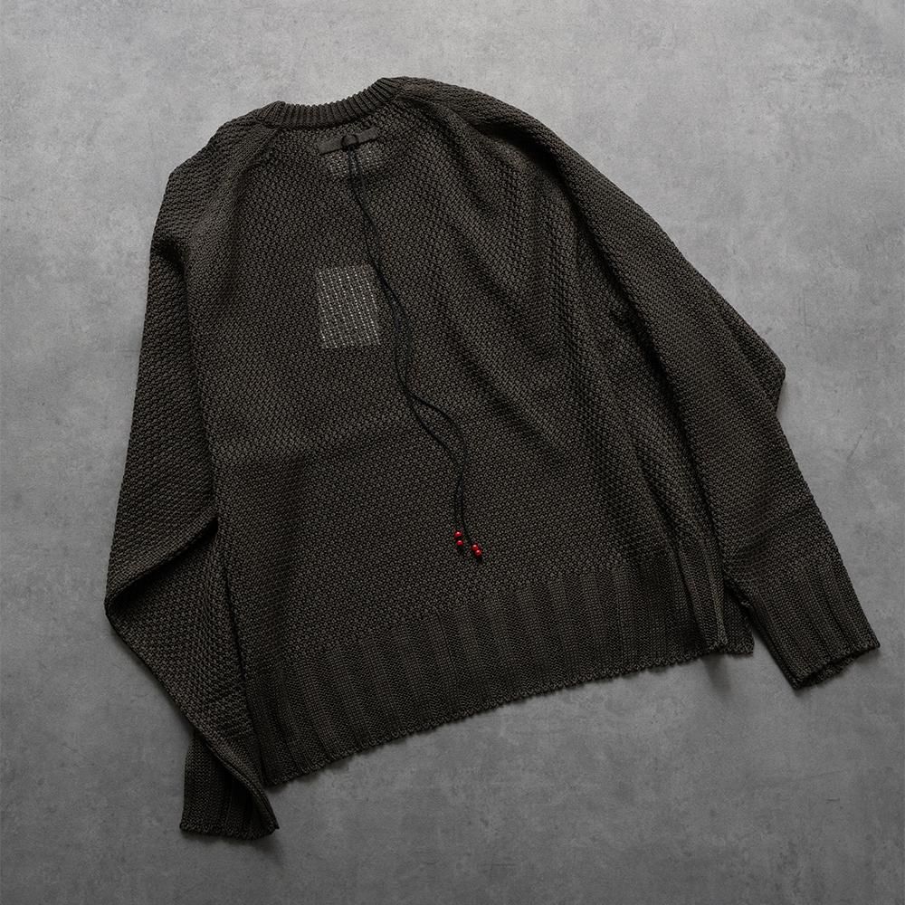 ancellm 23SS MESH KNIT CHARCOAL-