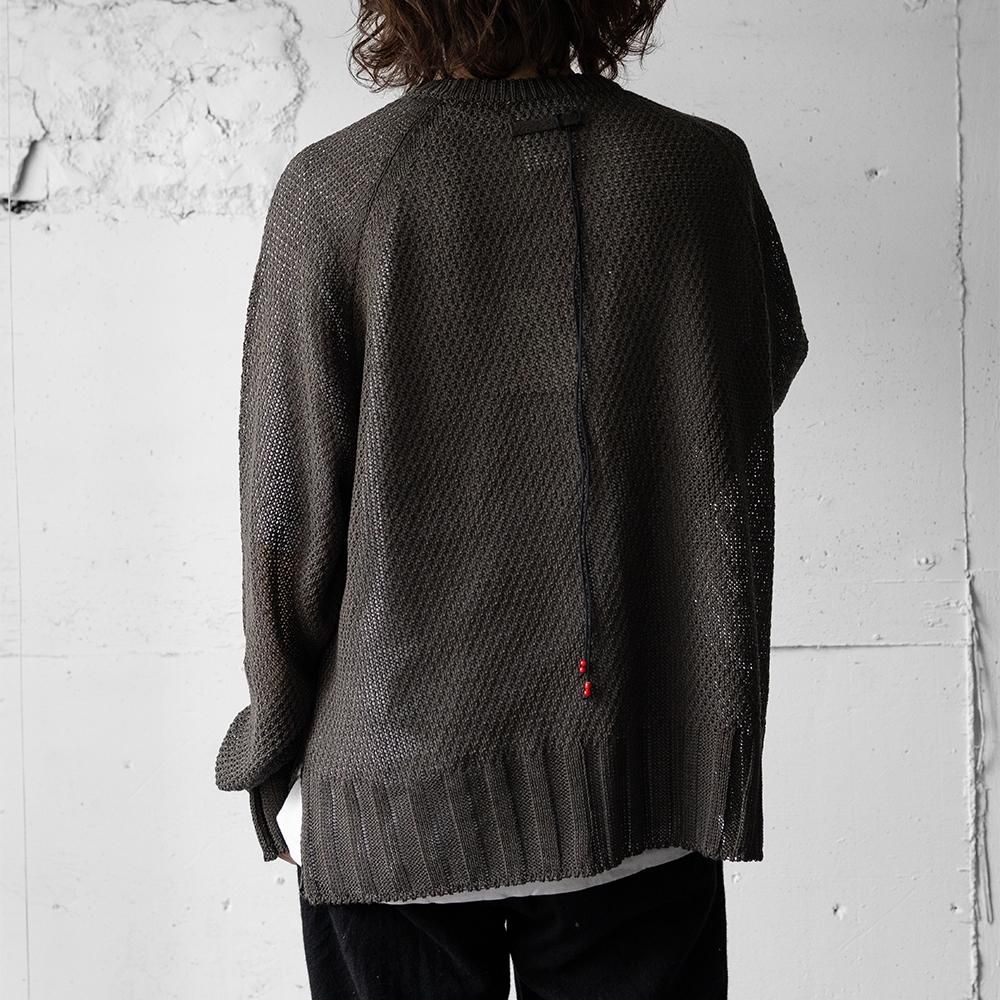 ancellm 23SS MESH KNIT CHARCOAL-