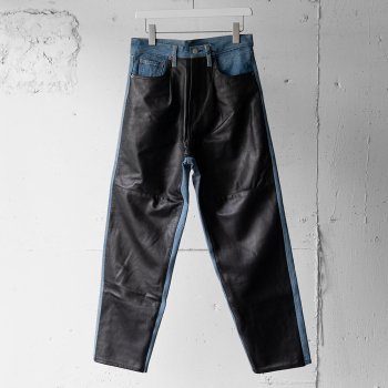 <img class='new_mark_img1' src='https://img.shop-pro.jp/img/new/icons14.gif' style='border:none;display:inline;margin:0px;padding:0px;width:auto;' />stein/ LEATHER COMBINATION VINTAGE DENIM JEANS 