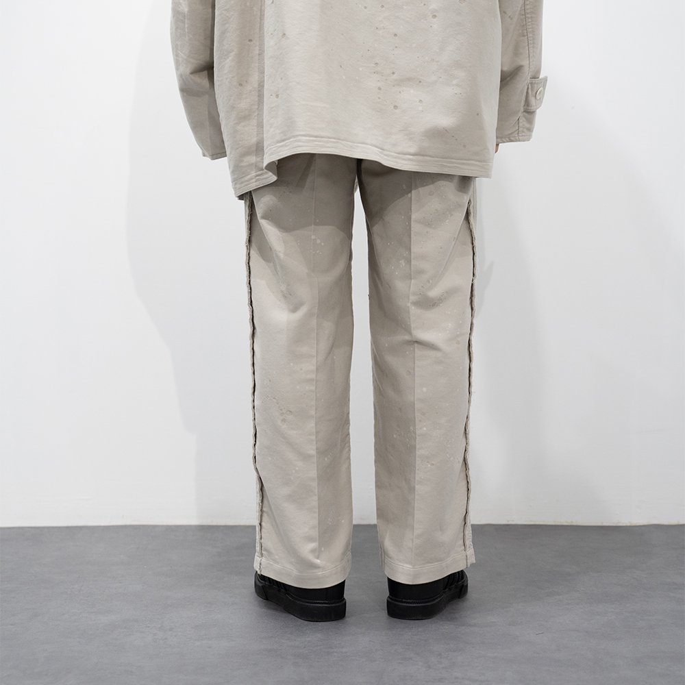 23ss Ancellm paint Chino trousers gray - 通販 - pinehotel.info