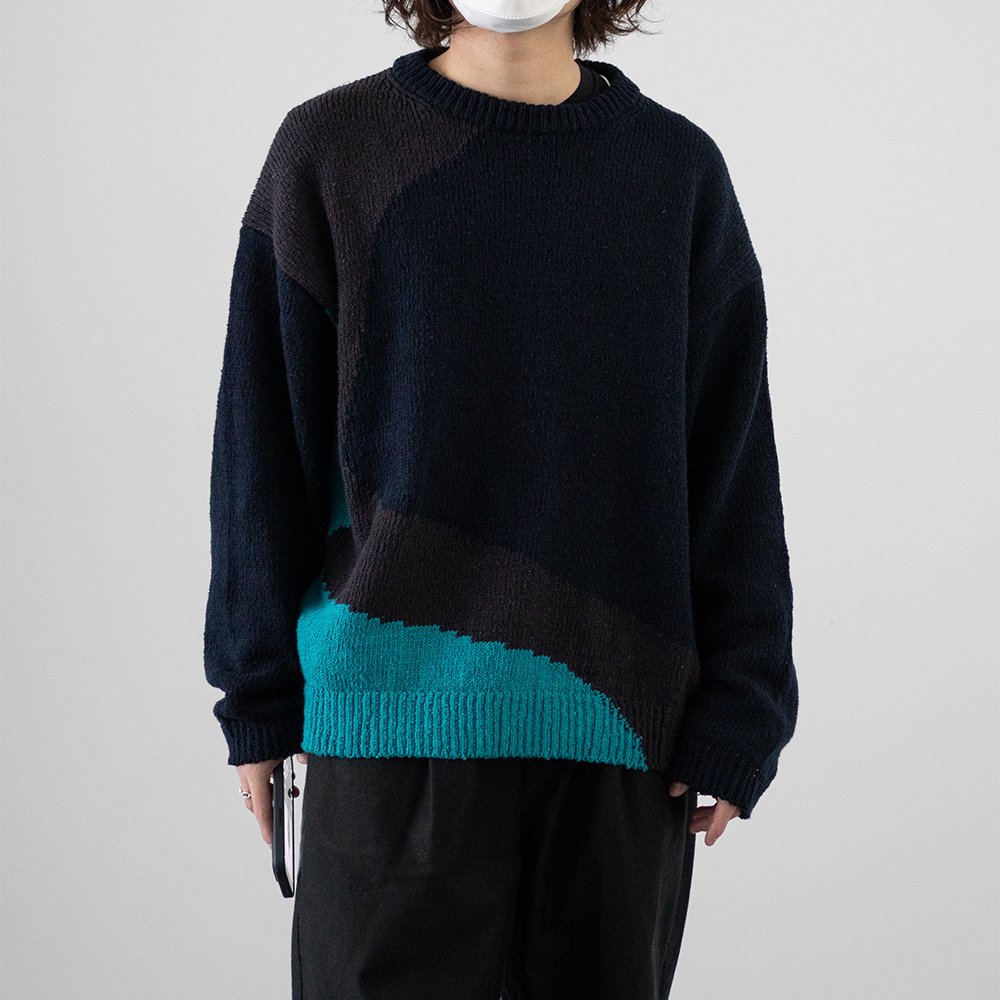 24,950円yoke Cotton Sweater