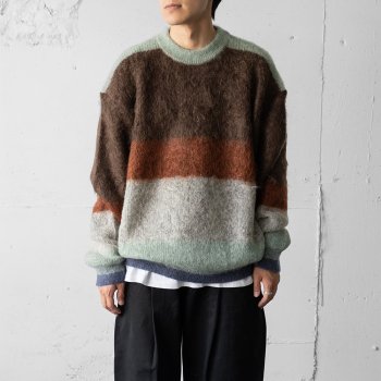 <img class='new_mark_img1' src='https://img.shop-pro.jp/img/new/icons14.gif' style='border:none;display:inline;margin:0px;padding:0px;width:auto;' />YOKE/ MOHAIR BORDER CREWNECK SWEATER 