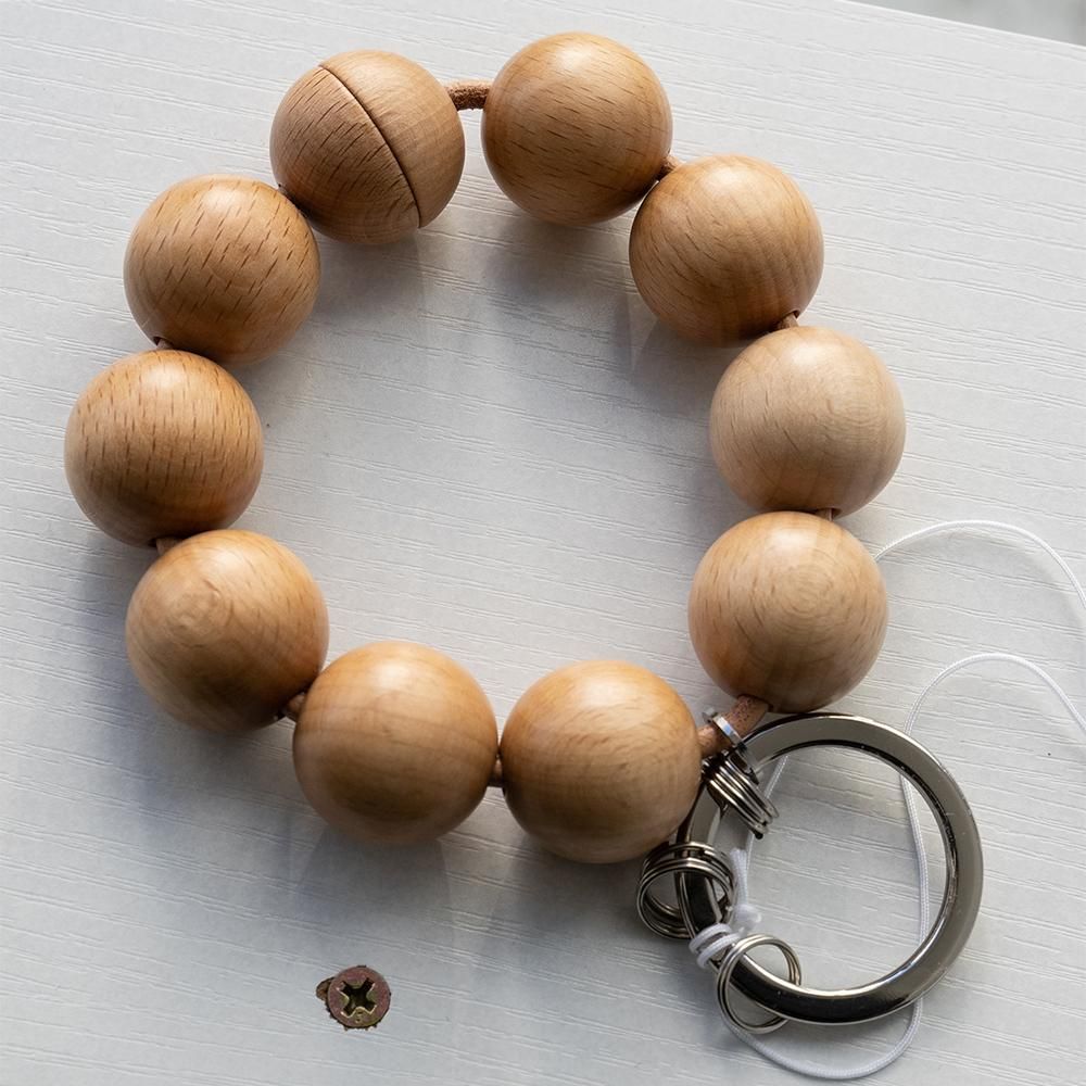 Building Block / Wood Ball Keychain - Attic