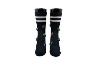 LINED COLOR BIJOUX SOCKS<br>BLACKξʲ