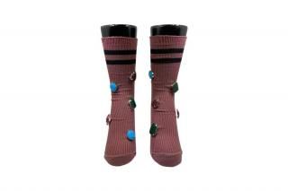 LINED COLOR BIJOUX SOCKS <br>PINKξʲ