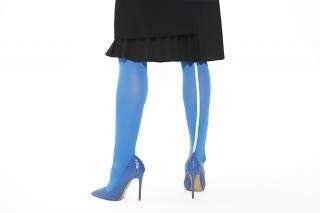 ASIMETRIC LINED TIGHTS<br>BLUEξʲ