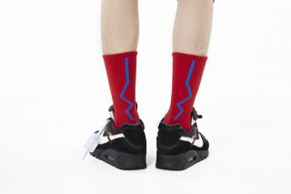 MENS/LINED SOCKS<br>REDの商品画像