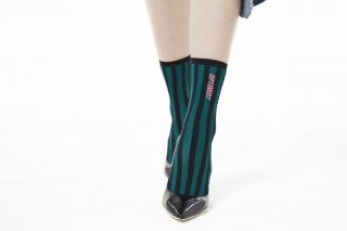 STRIPED MESSAGE SOCKS<br>GREENξʲ