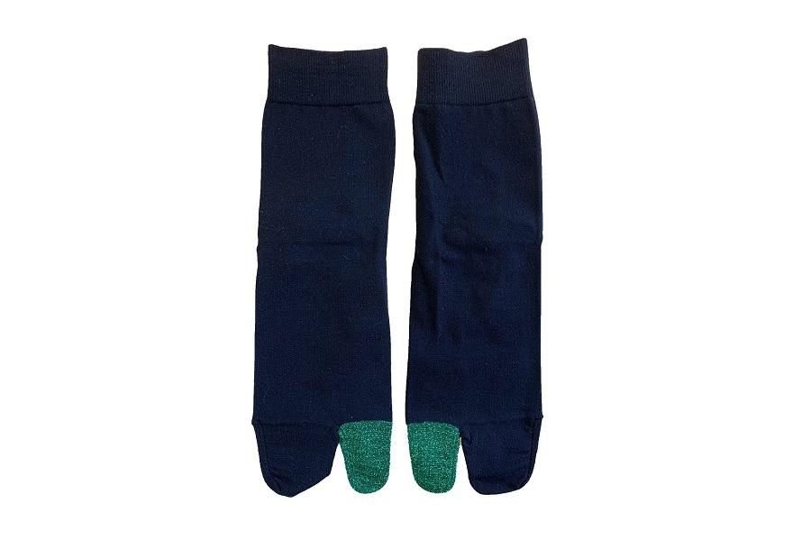 COLOR BLOCK TABI SOCKS<br>GREEN