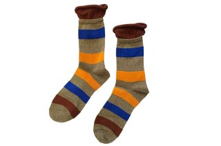 HeRIN.CYE×FAKUI FRILL BORDER SOCKS<br>GOLD<img class='new_mark_img2' src='https://img.shop-pro.jp/img/new/icons5.gif' style='border:none;display:inline;margin:0px;padding:0px;width:auto;' />の商品画像