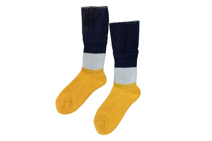 HeRIN.CYE×FAKUI FRILL SPORTS SOCKS<br>YELLOW<img class='new_mark_img2' src='https://img.shop-pro.jp/img/new/icons5.gif' style='border:none;display:inline;margin:0px;padding:0px;width:auto;' />