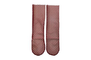 BIG MESH×TULLE SOCKS<br>RED×BEIGE<img class='new_mark_img2' src='https://img.shop-pro.jp/img/new/icons5.gif' style='border:none;display:inline;margin:0px;padding:0px;width:auto;' />の商品画像