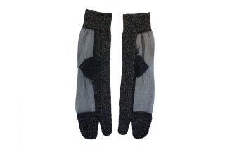 SEE-THROUGH GLITTER TABI SOCKS<br>BLACKξʲ