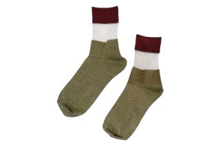 SEE-THROUGH GLITTER SOCKS<br>BORDEAUX×GOLD<img class='new_mark_img2' src='https://img.shop-pro.jp/img/new/icons5.gif' style='border:none;display:inline;margin:0px;padding:0px;width:auto;' />の商品画像