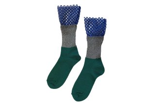 BIG MESH GLITTER SOCKS<br>GREEN×SILVER×BLUE<img class='new_mark_img2' src='https://img.shop-pro.jp/img/new/icons5.gif' style='border:none;display:inline;margin:0px;padding:0px;width:auto;' />の商品画像