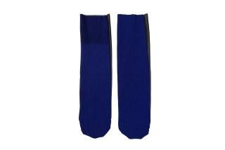 RIBFAUX LEATHER SOCKS<br>BLUEξʲ