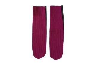 RIBFAUX LEATHER SOCKS<br>PINKξʲ