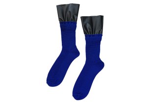 FAUX LEATHER FRILL SOCKS<br>BLUE<img class='new_mark_img2' src='https://img.shop-pro.jp/img/new/icons5.gif' style='border:none;display:inline;margin:0px;padding:0px;width:auto;' />の商品画像