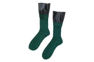 FAUX LEATHER FRILL SOCKS<br>GREENξʲ