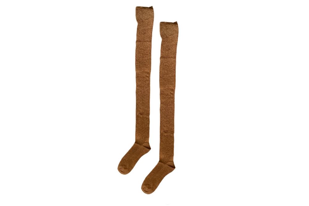 MOHAIR KNEE-HIGH SOCKS<br>BEIGE<img class='new_mark_img2' src='https://img.shop-pro.jp/img/new/icons5.gif' style='border:none;display:inline;margin:0px;padding:0px;width:auto;' />