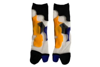 HeRIN.CYEFAKUI SEE-THROUGH TABI SOCKS<br>YELLOWBLUEξʲ