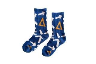 UNISEX / PATTERNED SPORTS SOCKS<br>BLUEξʲ