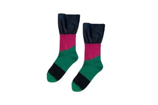 COLOR BLOCK RUFFLE SOCKSPINK×GREEN<img class='new_mark_img2' src='https://img.shop-pro.jp/img/new/icons5.gif' style='border:none;display:inline;margin:0px;padding:0px;width:auto;' />の商品画像