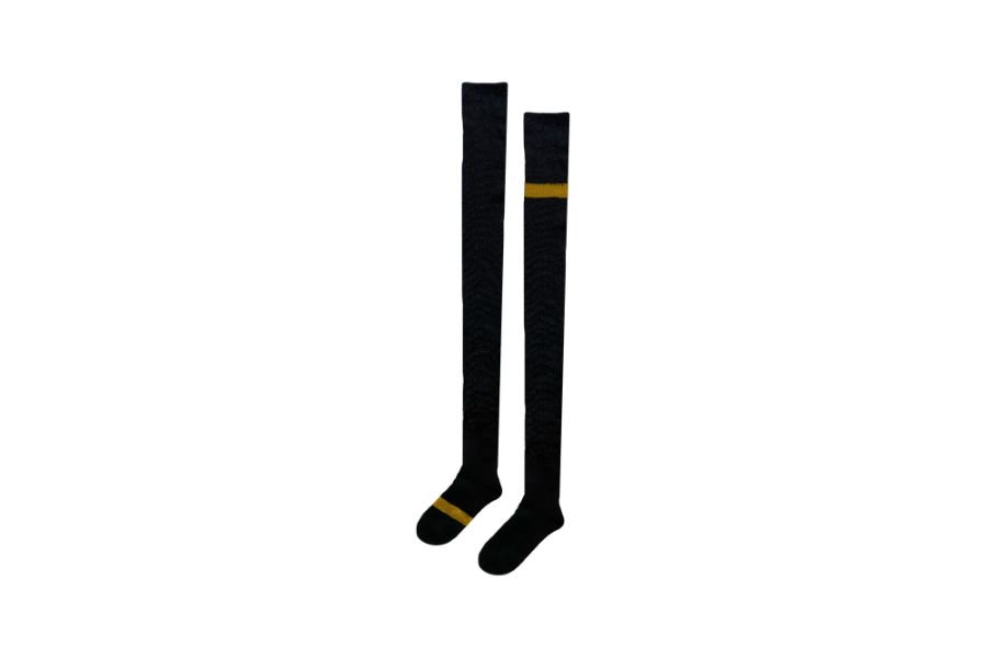 ASIMETRIC LINED KNEE-HIGH SOCKSBLACK×YELLOW<img class='new_mark_img2' src='https://img.shop-pro.jp/img/new/icons5.gif' style='border:none;display:inline;margin:0px;padding:0px;width:auto;' />