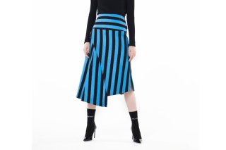 FLEISTRIPE PLATED HI-WAIST SKIRT<br>BLACKBLUEξʲ