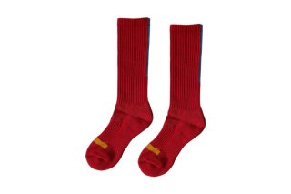 UNISEX/LINE SPORTS SOCKS<br>RED<img class='new_mark_img2' src='https://img.shop-pro.jp/img/new/icons5.gif' style='border:none;display:inline;margin:0px;padding:0px;width:auto;' />の商品画像