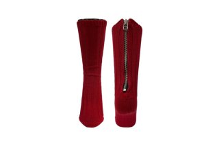 UNISEX/ZIPPER SOCKS<br>RED<img class='new_mark_img2' src='https://img.shop-pro.jp/img/new/icons5.gif' style='border:none;display:inline;margin:0px;padding:0px;width:auto;' />の商品画像