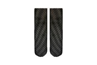 STRIPED  BIG MESH SOCKS<br>BLACKBLACKξʲ