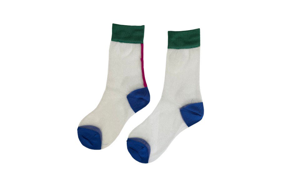 BACKLINE SEE-THROUGH SOCKS<br>GREENBLUE<img class='new_mark_img2' src='https://img.shop-pro.jp/img/new/icons5.gif' style='border:none;display:inline;margin:0px;padding:0px;width:auto;' />