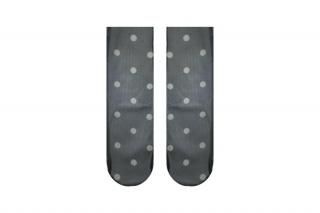 FAUX LEATHER DOTT TULLE SOCKS<br>BLACKξʲ