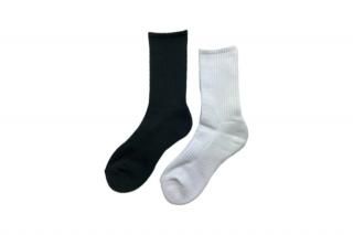UNISEX/ASYMMETRIC SPORTS SOCKS<br>BLACKWHITEξʲ