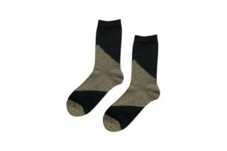 GLITTER COLOR BLOCK SOCKS<br>BLACKGOLDξʲ