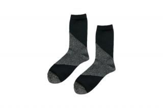GLITTER COLOR BLOCK SOCKS<br>BLACKSILVERξʲ