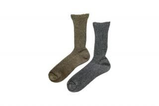 GLITTER ASYMMETRIC SOCKS<br>GOLDSILVERξʲ