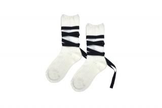RIBBON LACEUP SOCKS<br>WHITEξʲ