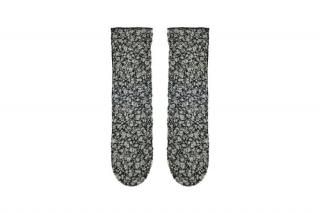 FLOWER STRIPE TULLE SOCKS<br>BLACK<img class='new_mark_img2' src='https://img.shop-pro.jp/img/new/icons5.gif' style='border:none;display:inline;margin:0px;padding:0px;width:auto;' />ξʲ