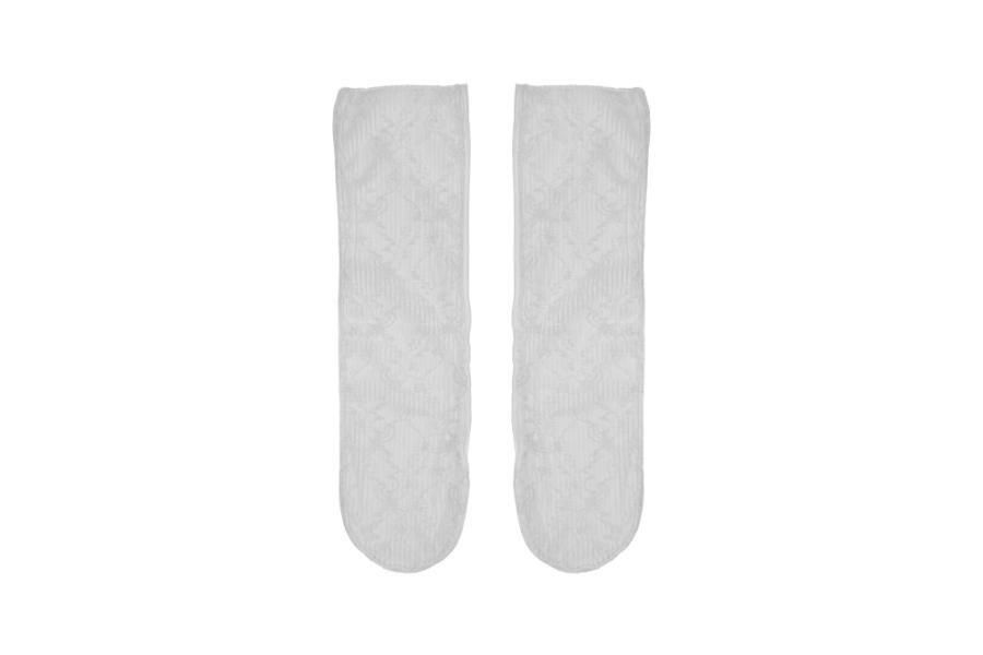 LACE STRIPE TULLE SOCKS<br>WHITEWHITE<img class='new_mark_img2' src='https://img.shop-pro.jp/img/new/icons5.gif' style='border:none;display:inline;margin:0px;padding:0px;width:auto;' />
