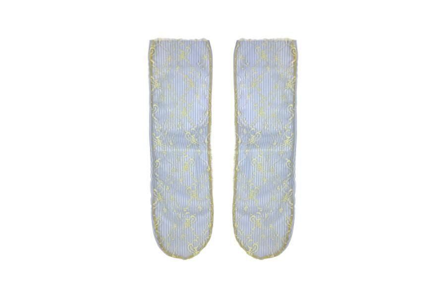 LACE STRIPE TULLE SOCKS<br>YELLOWBLUE<img class='new_mark_img2' src='https://img.shop-pro.jp/img/new/icons5.gif' style='border:none;display:inline;margin:0px;padding:0px;width:auto;' />