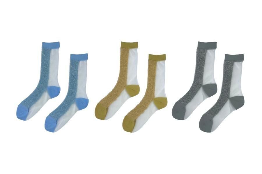 ラメフリンジシースルーソックス | ゴールド - FAKUI 公式オフィシャル