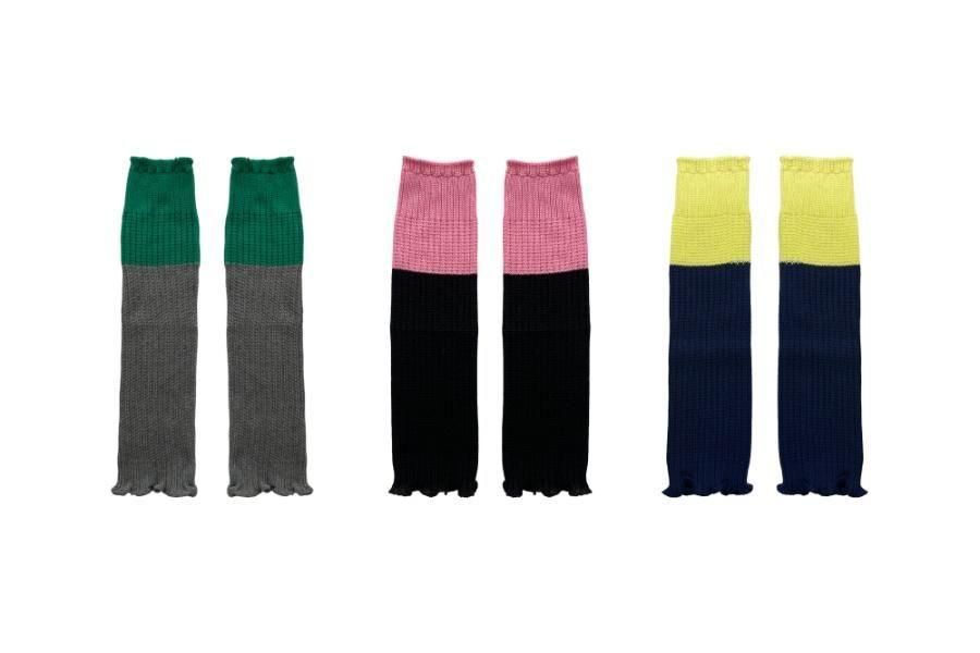 バイカラー レッグウォーマー | イエロー×ネイビー - FAKUI 公式