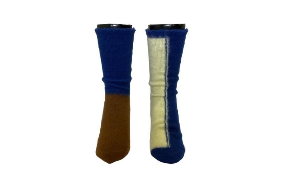 COLOR BLOCK SOCKS<br>NAVYYELLOWBROWN<img class='new_mark_img2' src='https://img.shop-pro.jp/img/new/icons5.gif' style='border:none;display:inline;margin:0px;padding:0px;width:auto;' />